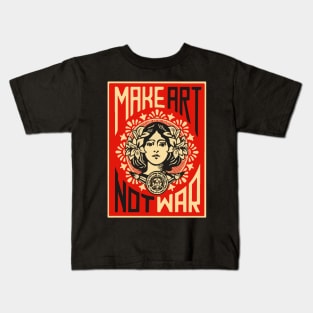 Make Art Not War Kids T-Shirt